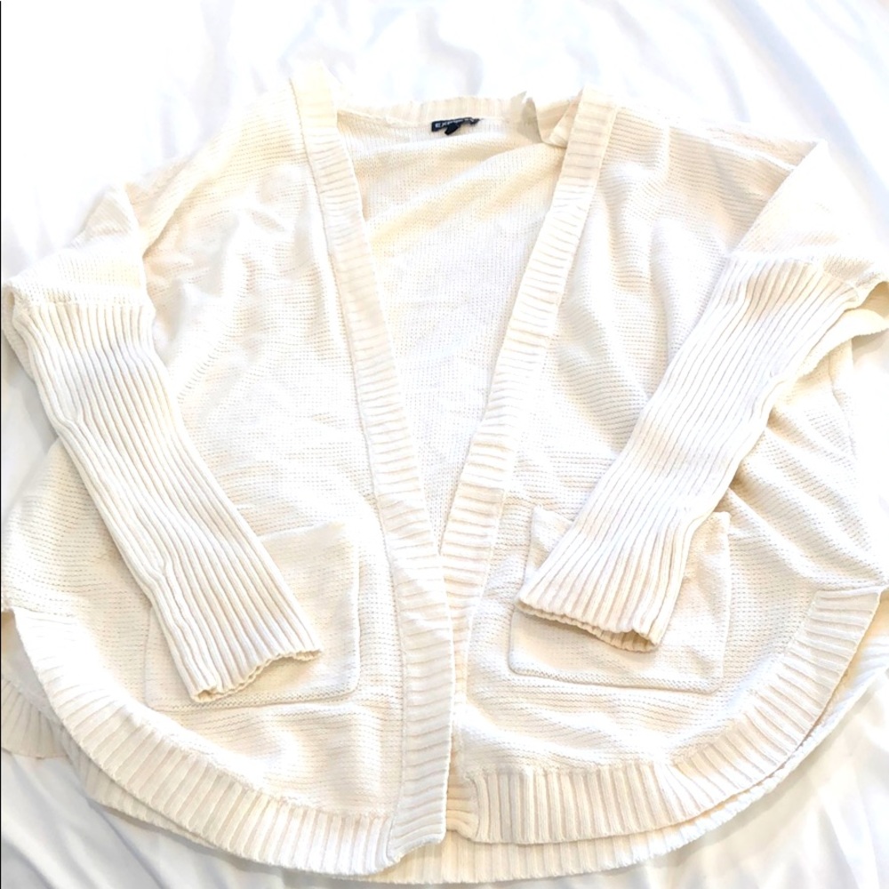 Express | White Oversized Knit Cardigan